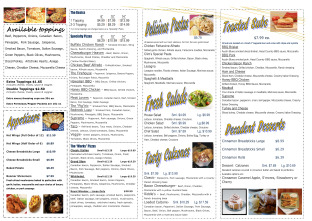 View Team Pizza Menu